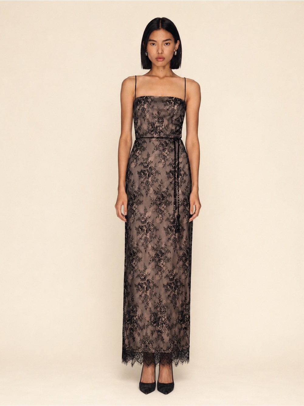Reformation Frankie Dress Lace Overlay Dress Gala Wedding Holiday Party